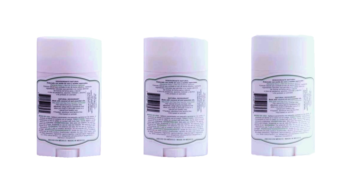 Desodorante natural Turati aroma Bergamota-Limón 3 piezas