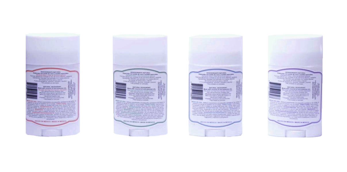 Desodorante natural Turati variedad de aromas 4 piezas