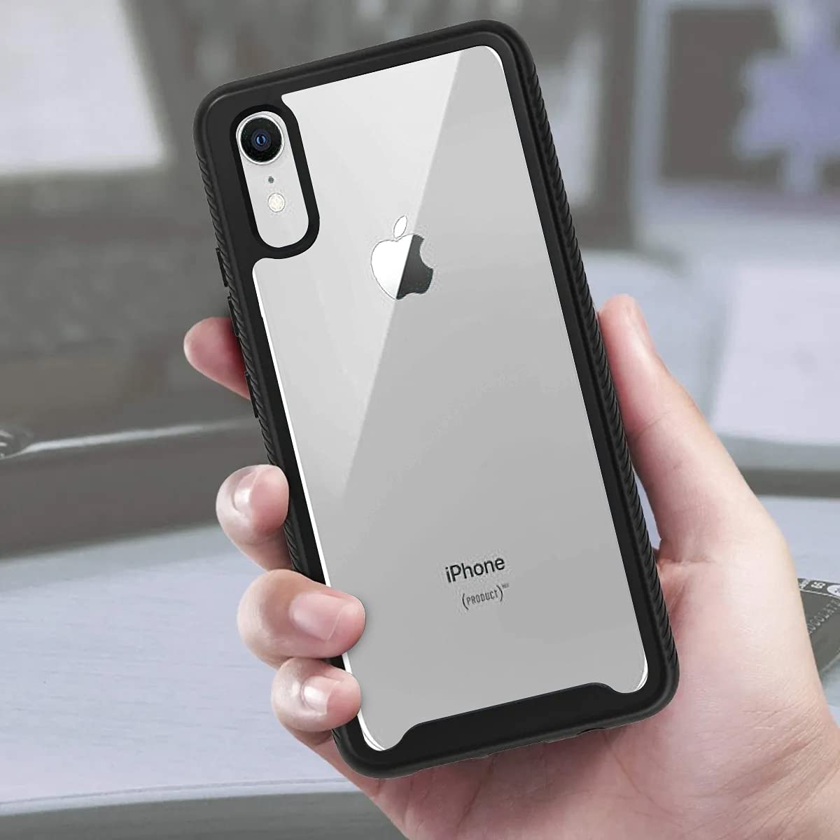 Funda Luxmo Funda Case para iPhone X (iPhone 10) Carcasa  TPU Negro