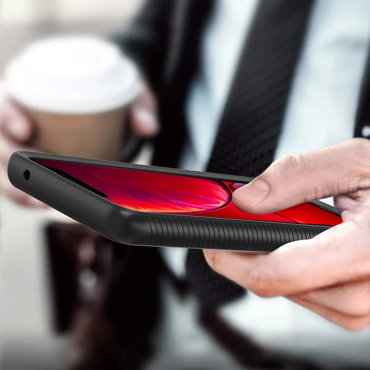 Funda Luxmo Funda Case para iPhone X (iPhone 10) Carcasa  TPU Negro