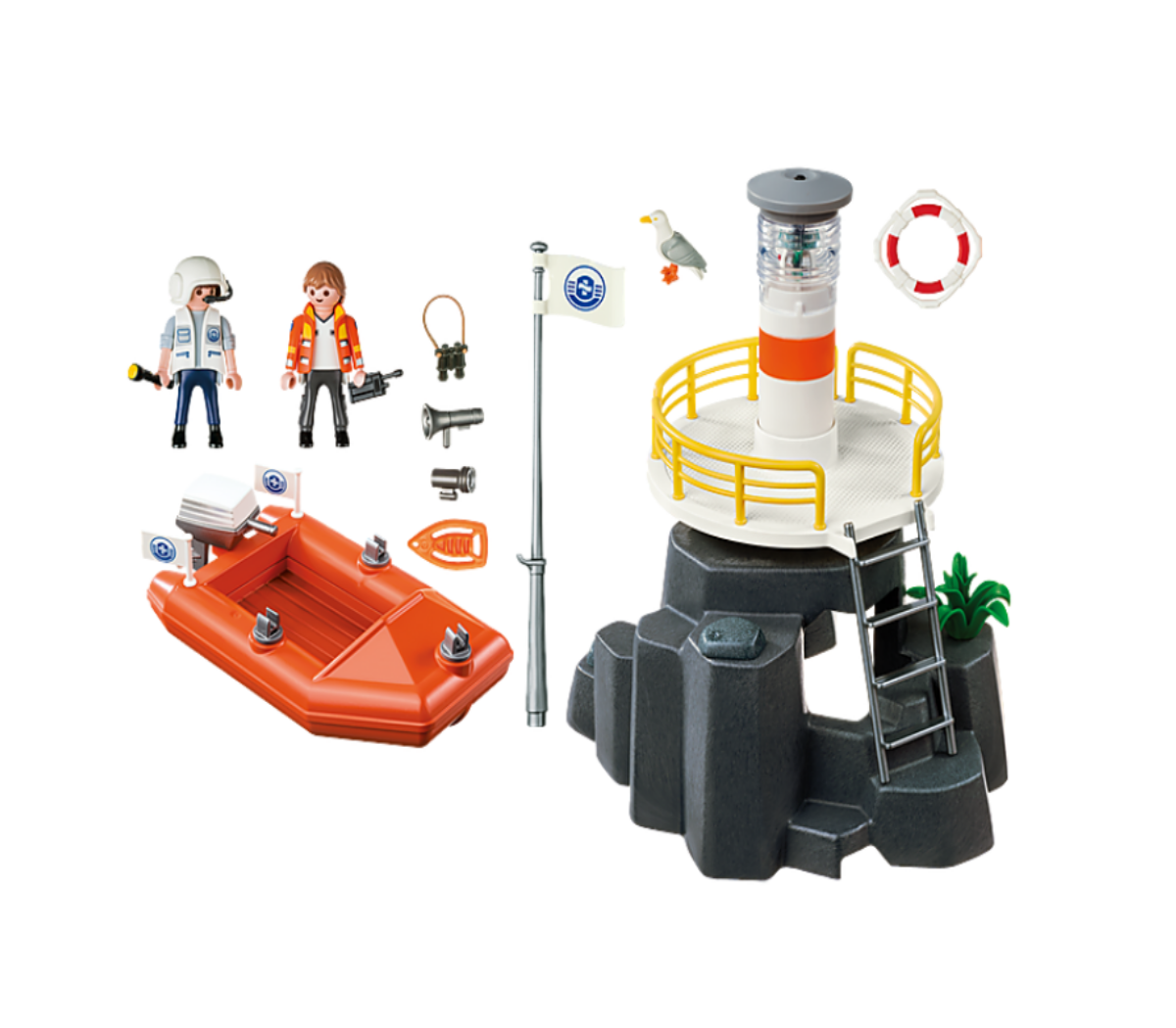 Playmobil 5626 City Action Faro con Balsa de Rescate