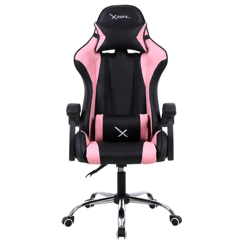 XZEAL Silla Gamer XZ20, hasta 100Kg, Negro/Rosa