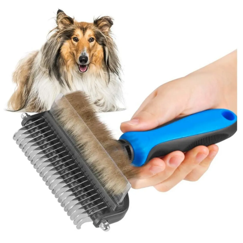 2 En 1 Cepillo Deslanador Perro Gato Peine Mascotas Husky