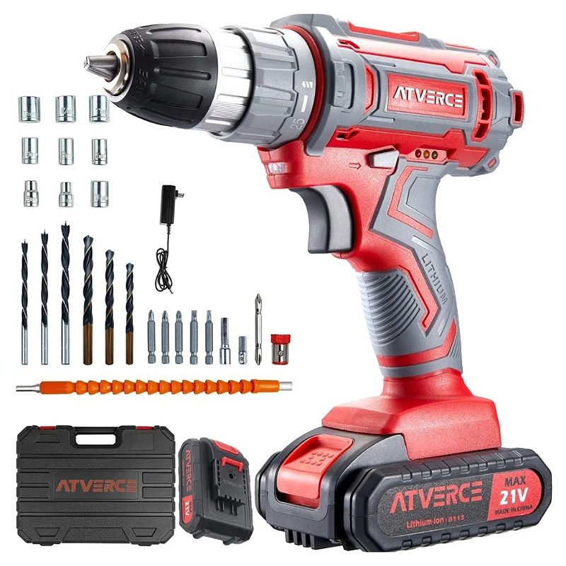 Kit Taladro Eléctrico Atornillador Inalambrico Atverce