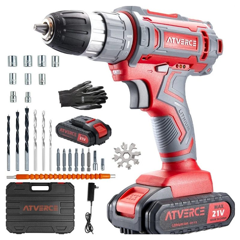 Kit Taladro Eléctrico Atornillador Inalambrico Atverce