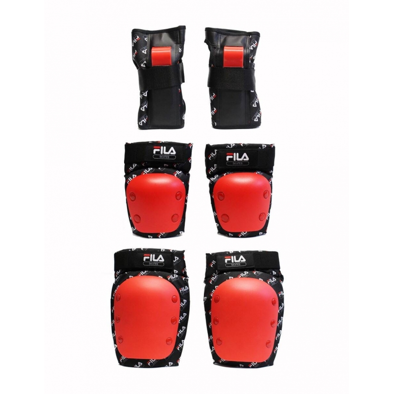 Set De Protecciones Fila Adulto Rojas
