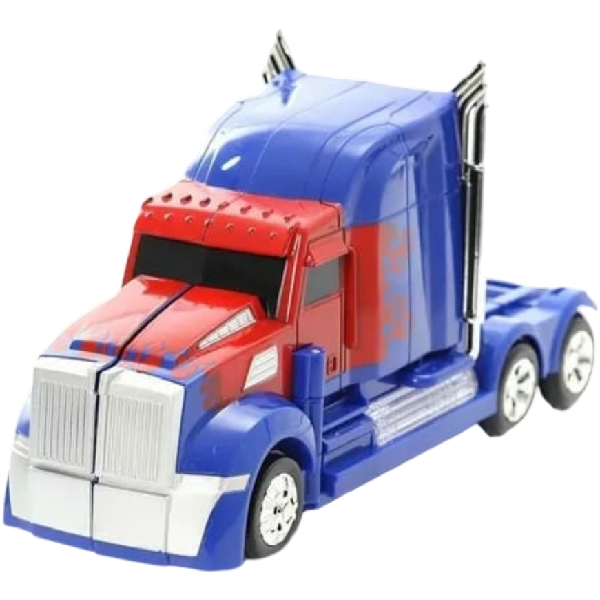 Trailer Optimus Prime Con Luz Transformers Azul-Rojo 