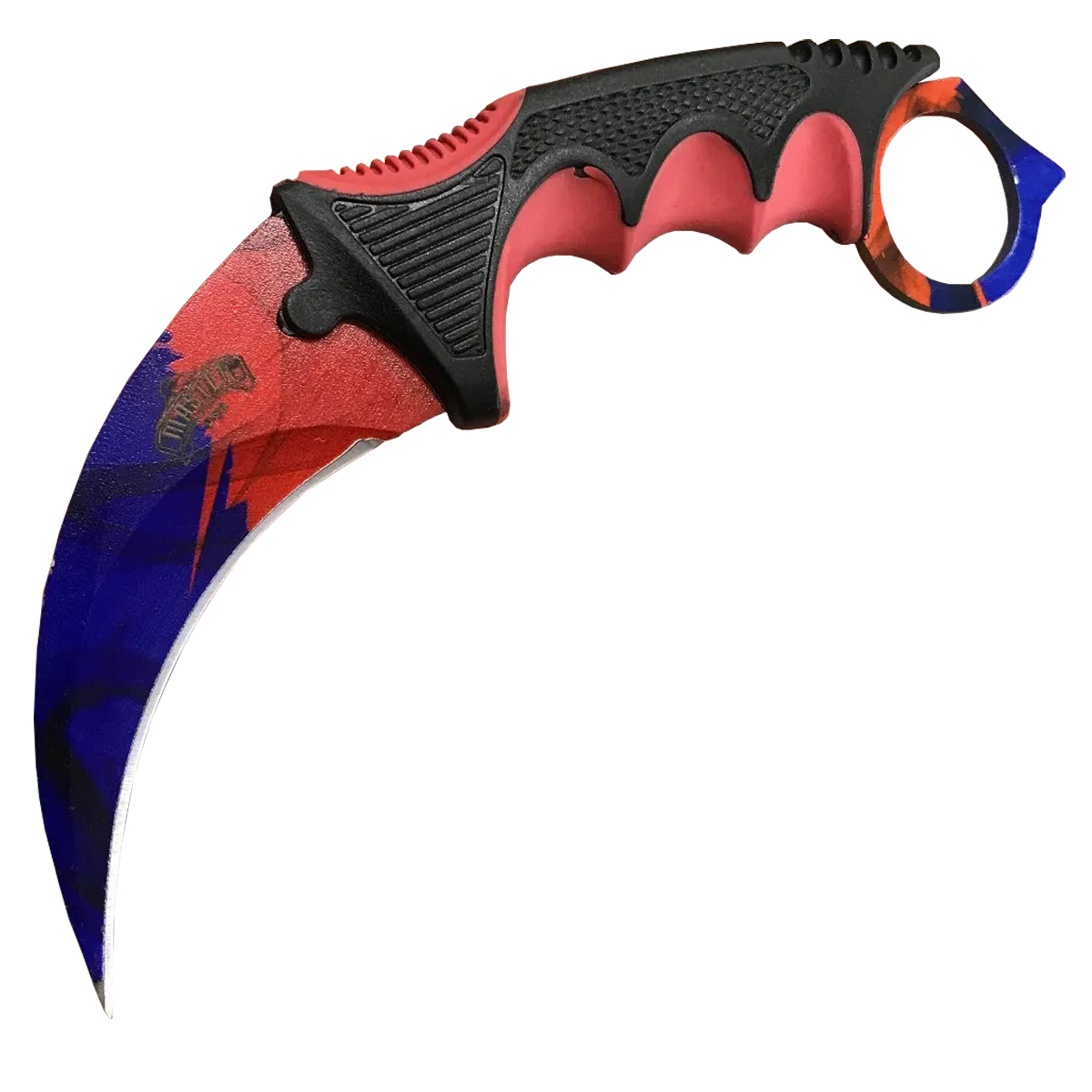 Navaja  Karambit  Roja con Azul MU-1142BRD