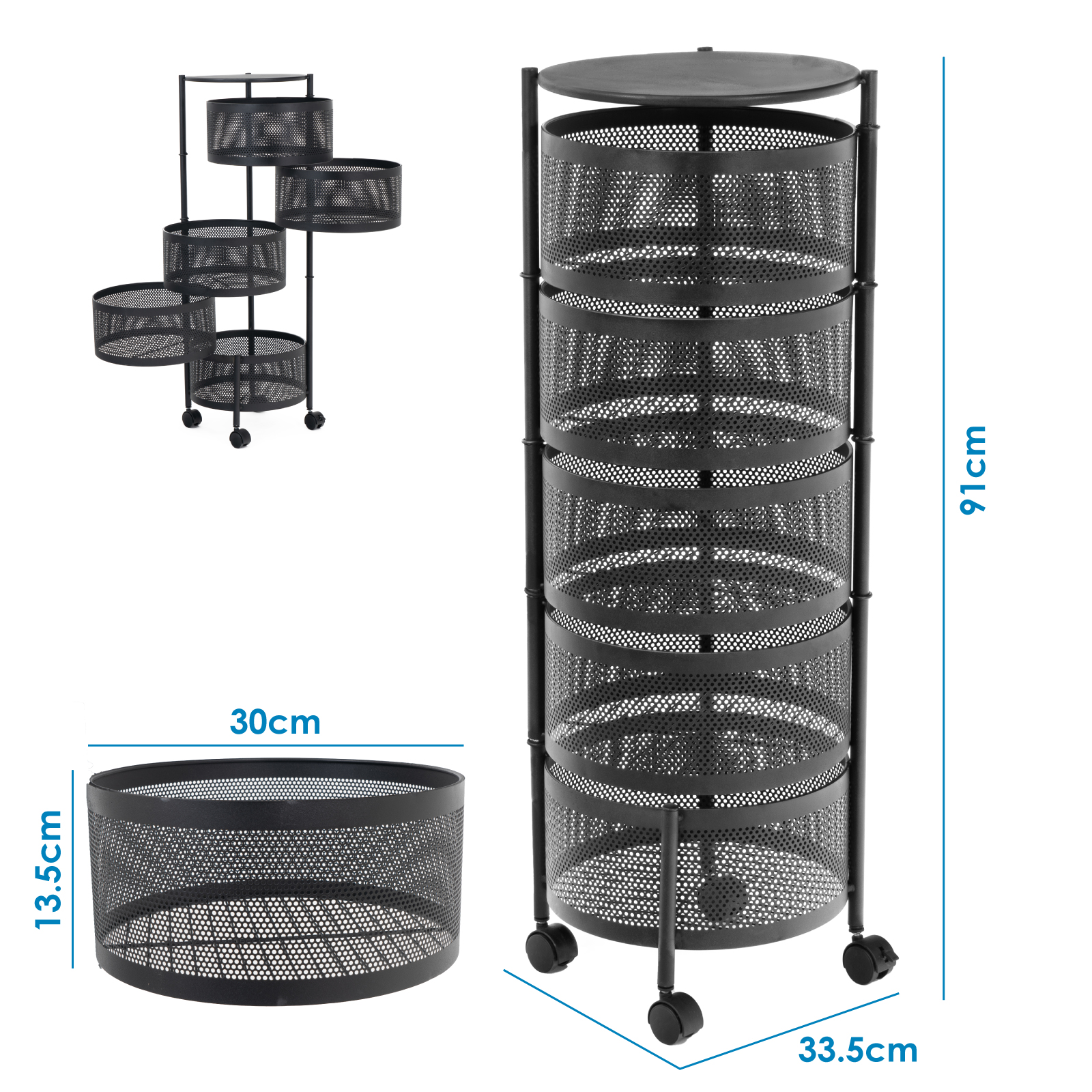 Organizador 5 Niveles Estante Alacena Platos Cocina Despensa