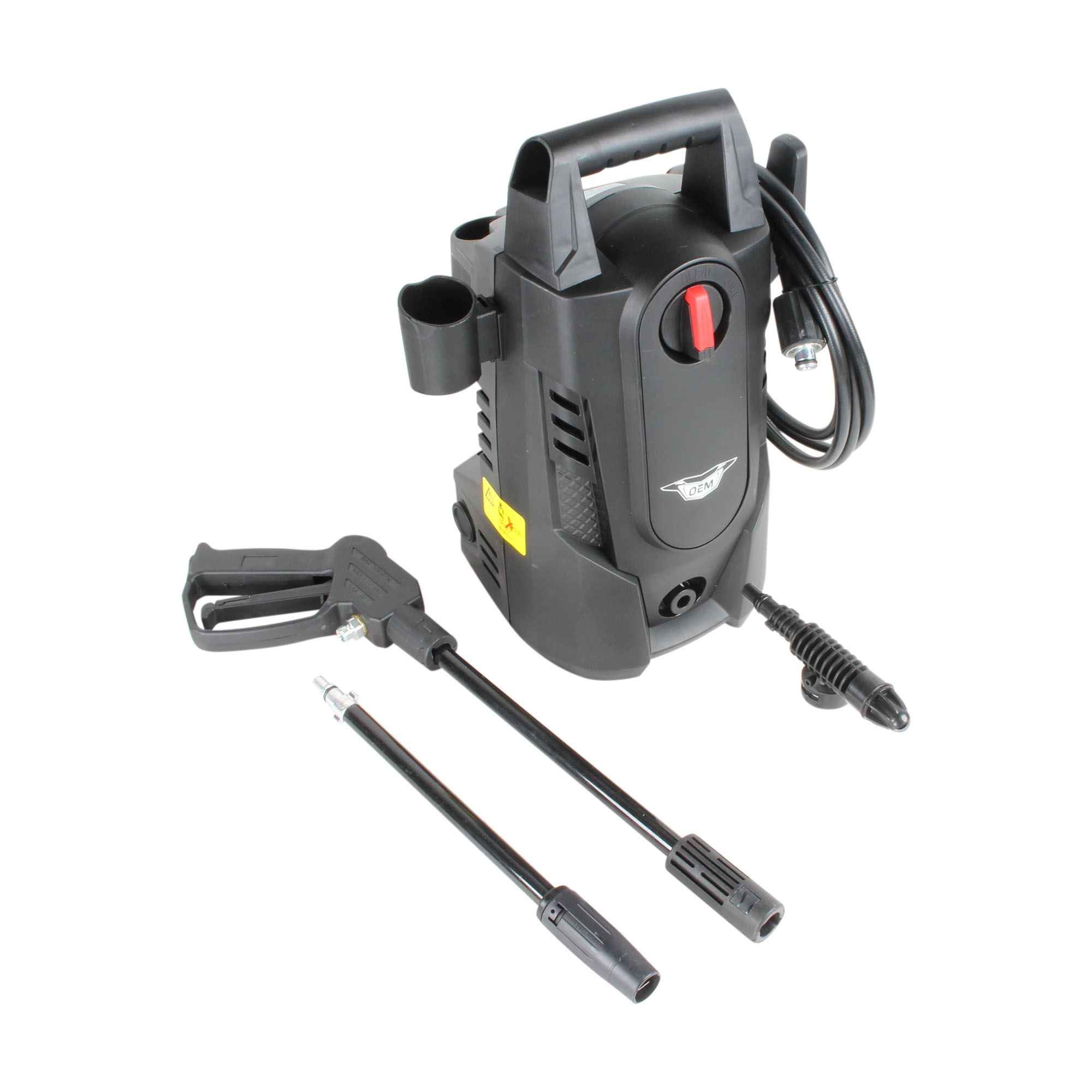 KIT Hidrolavadora eléctrica OEM 1500 PSI con Manguera para jardin 15 metros y Gancho colgador 