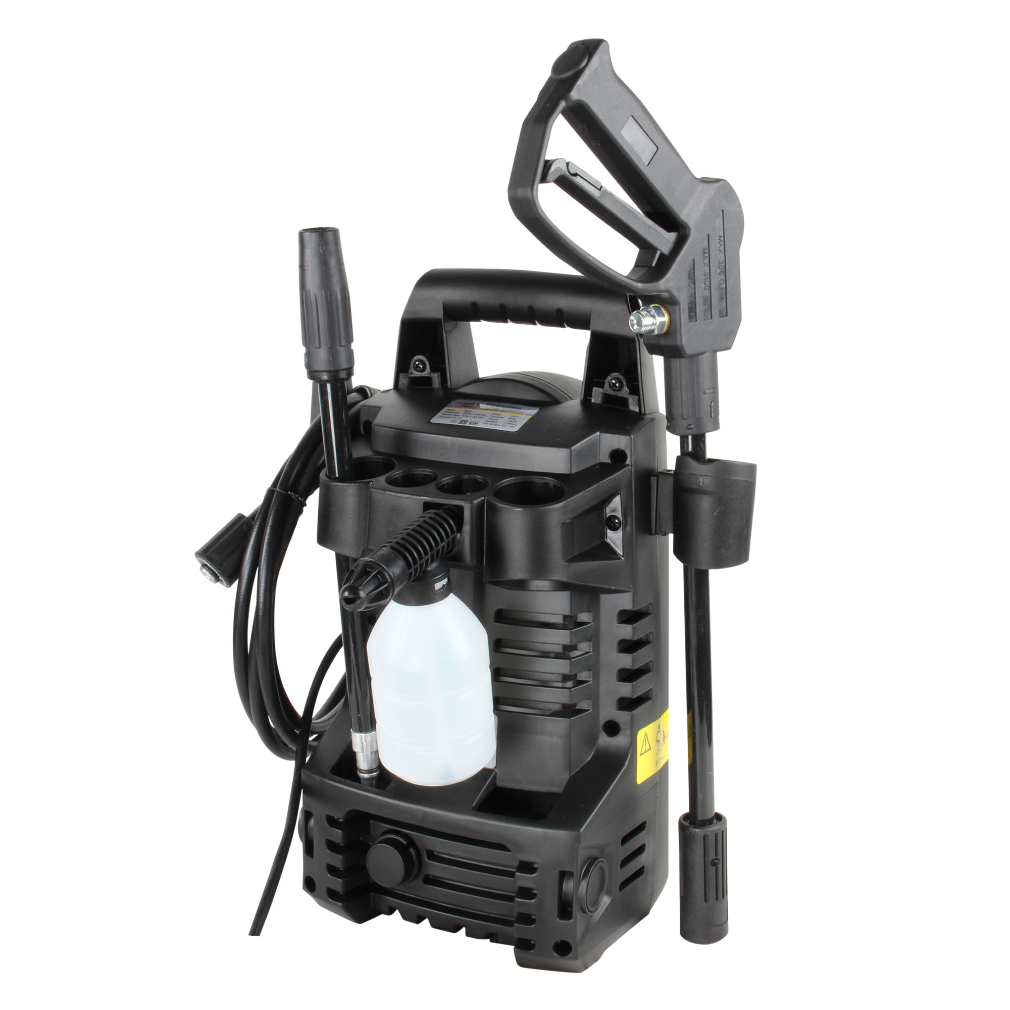 KIT Hidrolavadora eléctrica OEM 1500 PSI con Manguera para jardin 15 metros y Gancho colgador 