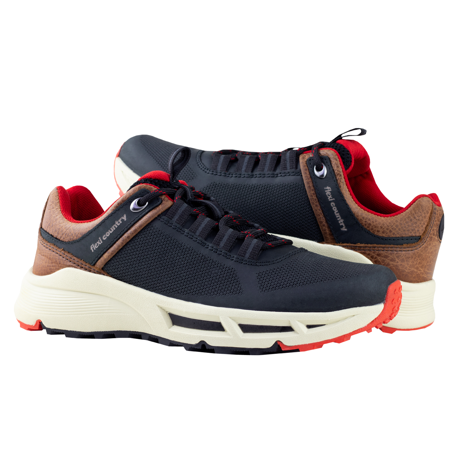 ZAPATOS OUTDOOR  FLEXI COUNTRY MODERNOS HOMBRE 410903 NEGRO