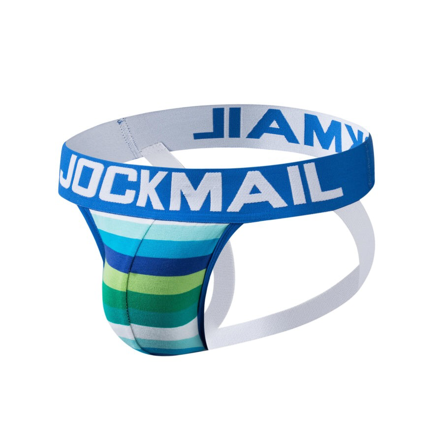 Jockstrap 1 Pieza Azul/Verde/Blanco - 100% Original Y Nuevo