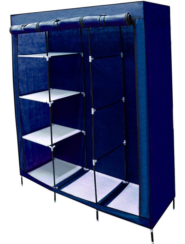 Closet Organizador Azul 3 Puertas Compartimientos Portatil Tela