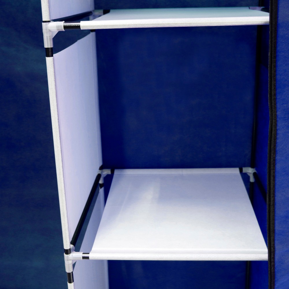 Closet Organizador Azul 3 Puertas Compartimientos Portatil Tela