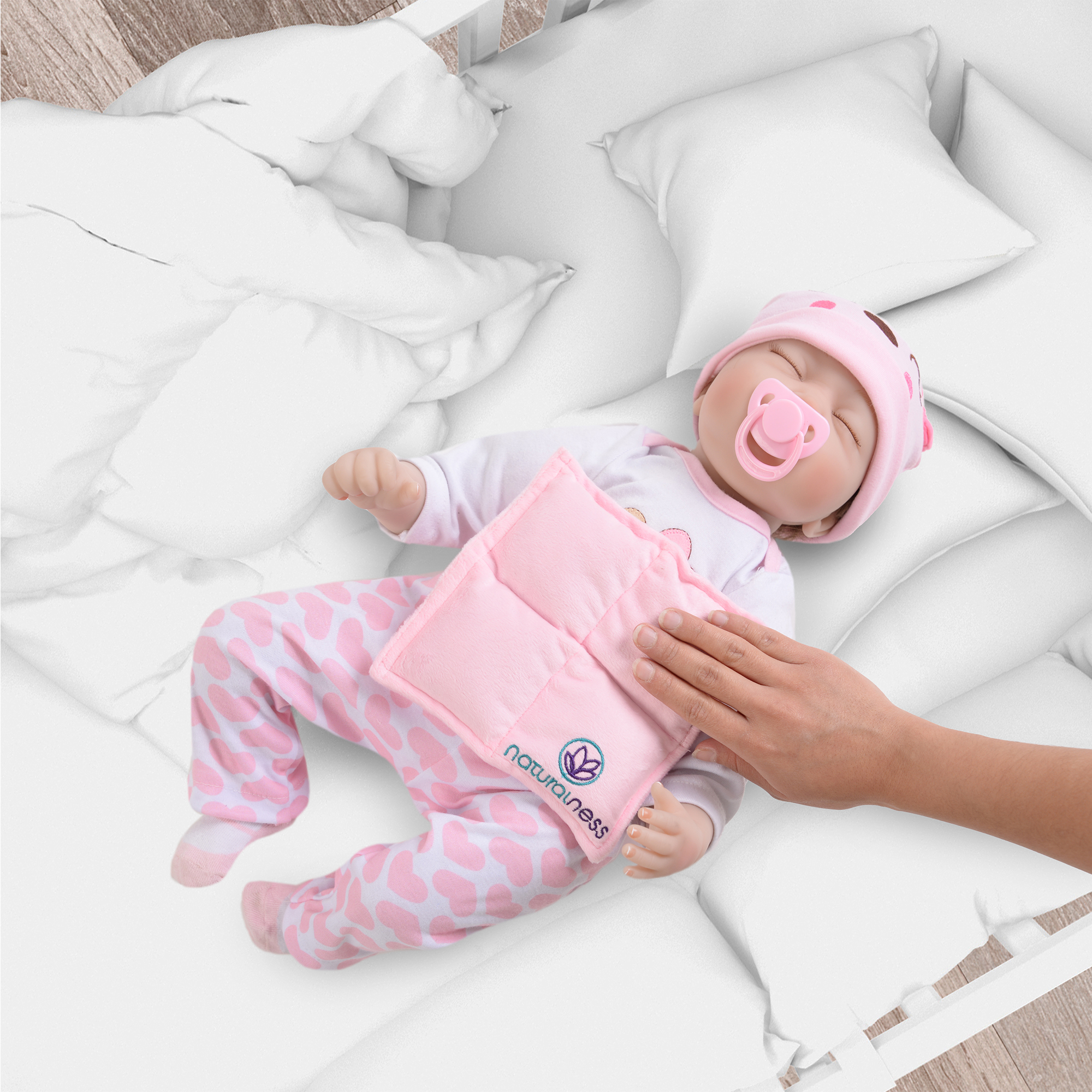 Naturalness - Compresa caliente  Bebé -  Elaborada con Semillas y Plantas medicinales, como manzanilla y lavanda entre otras. Ayuda a reducir cólicos de bebé y a dormir mas calientito. - Línea Bebé color rosa  (Compresa + Aceite 125 ml, Rosa)