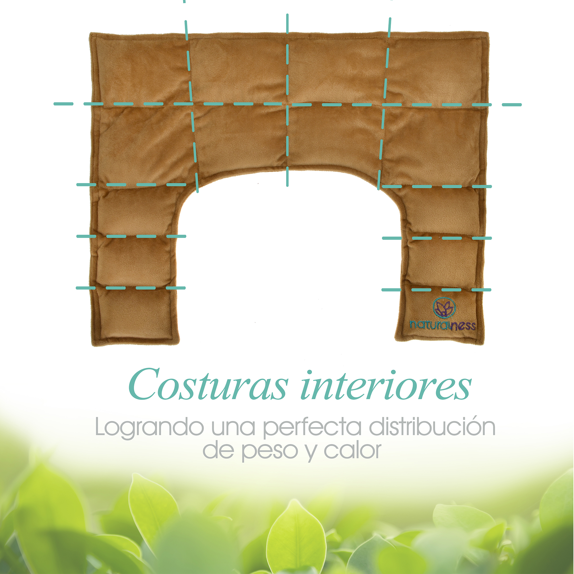 Paquete Compresa para cuello y hombros. Elaborada con Semillas y Plantas Medicinales -Y Aceite para masaje Relajacion Profunda de 125 ml (Compresa + Aceite 125 ml)