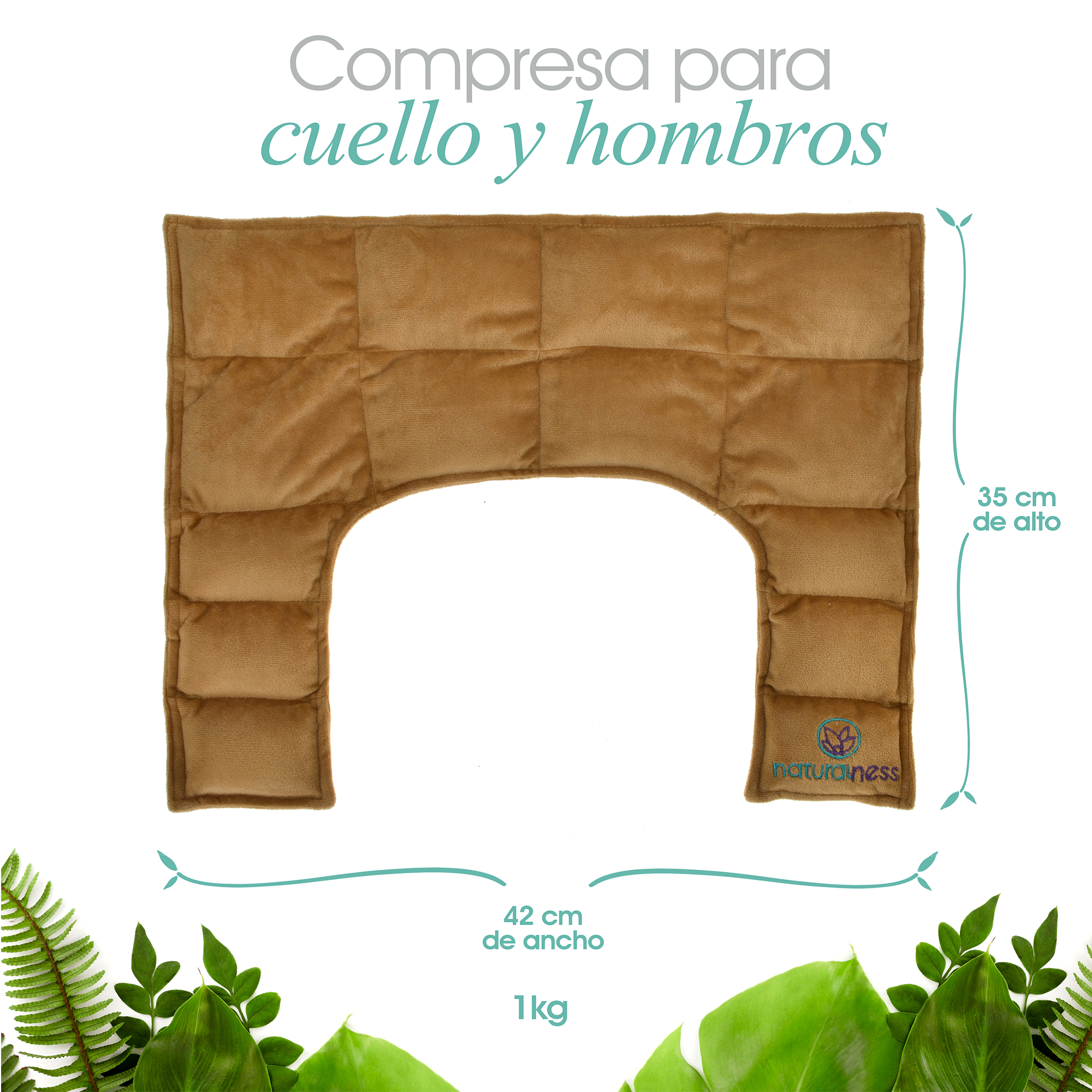 Paquete Compresa para cuello y hombros. Elaborada con Semillas y Plantas Medicinales -Y Aceite para masaje Relajacion Profunda de 125 ml (Compresa + Aceite 125 ml)