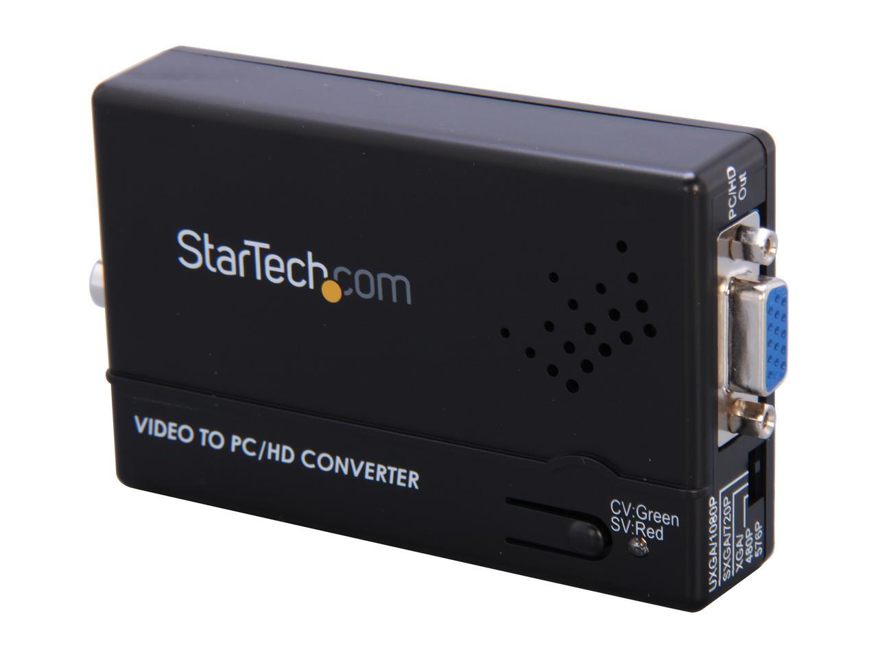 Adaptador Convertidor StarTech - S-video y RCA a VGA  