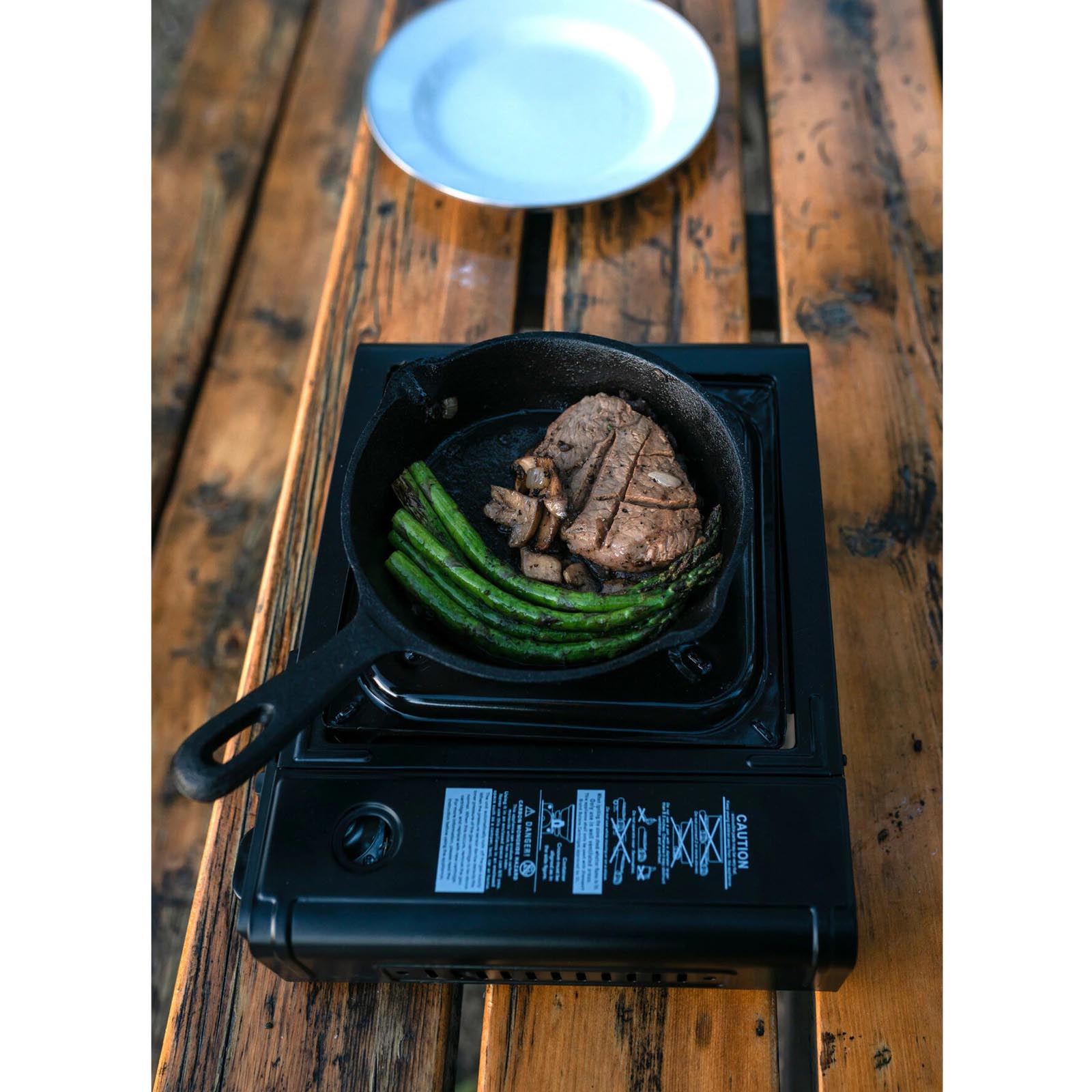 Estufa portátil con 1 hornilla funciona con gas butano para campismo Stansport 186