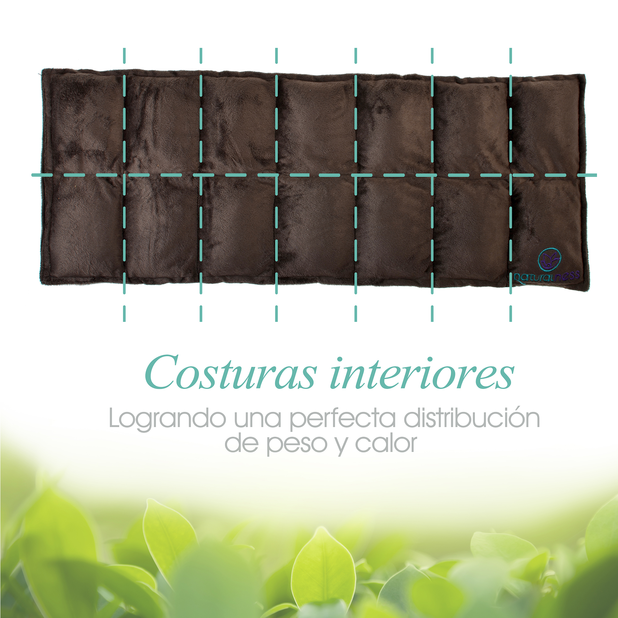 Naturalness Compresa caliente para molestias lumbares, columna vertebral Elaborada con Semillas y Plantas Medicinales (EXTRA GRANDE )