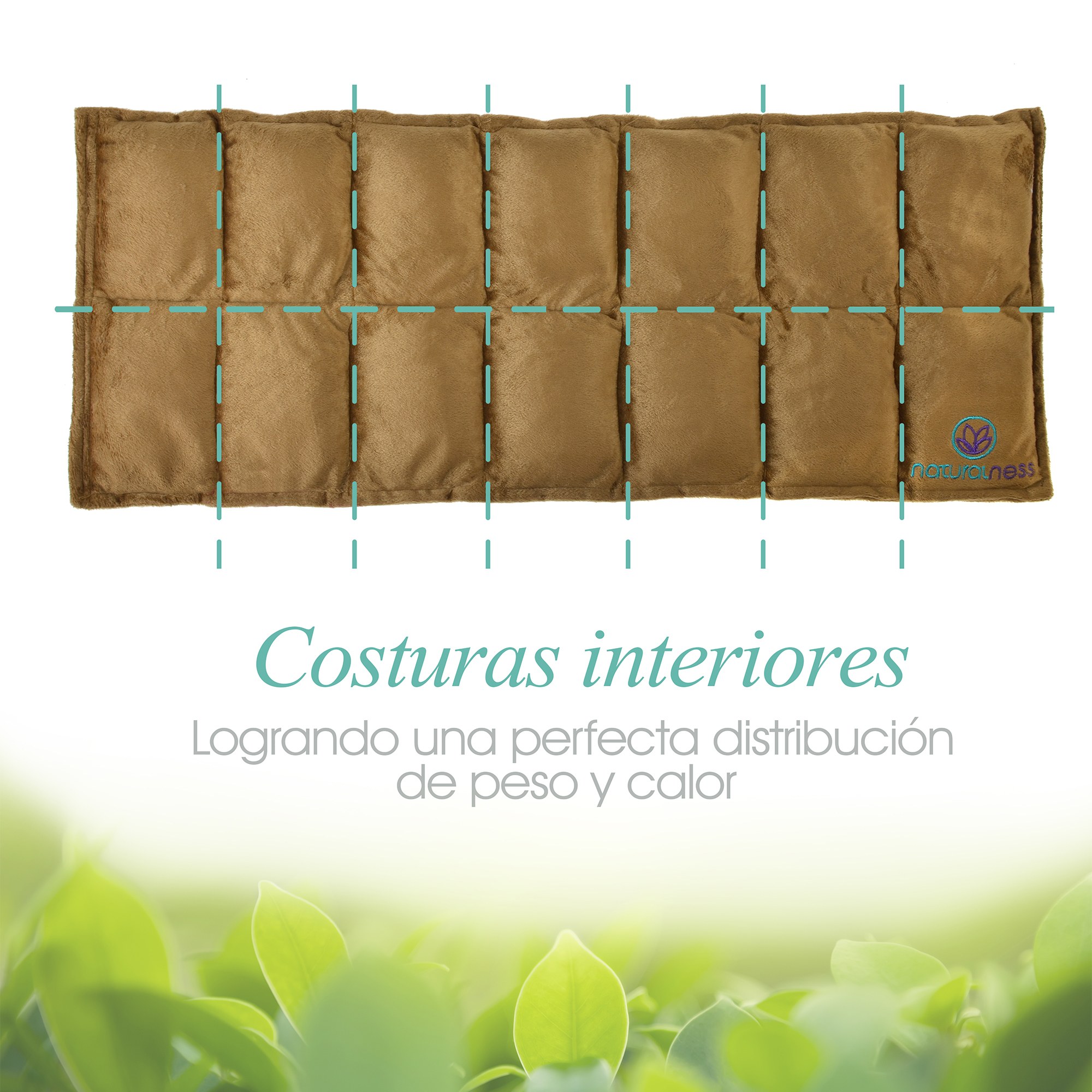 Naturalness Compresa  de semillas para molestias lumbares, columna vertebral Elaborada con Semillas y Plantas Medicinales   (Compresa Paquete 125 ml)