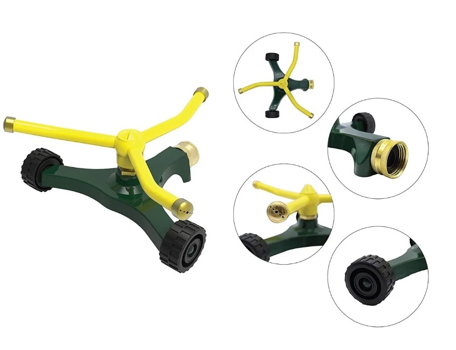 CNX Manguera De Jardín 20 Metros Con 2 Aspersores Giratorios