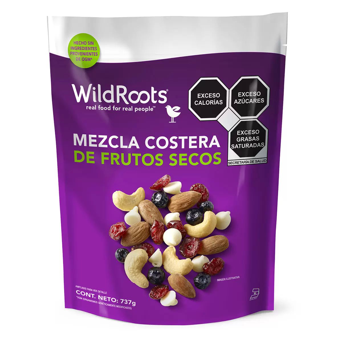 Mezcla Costera de Frutos Secos Wild Roots 737 gramos