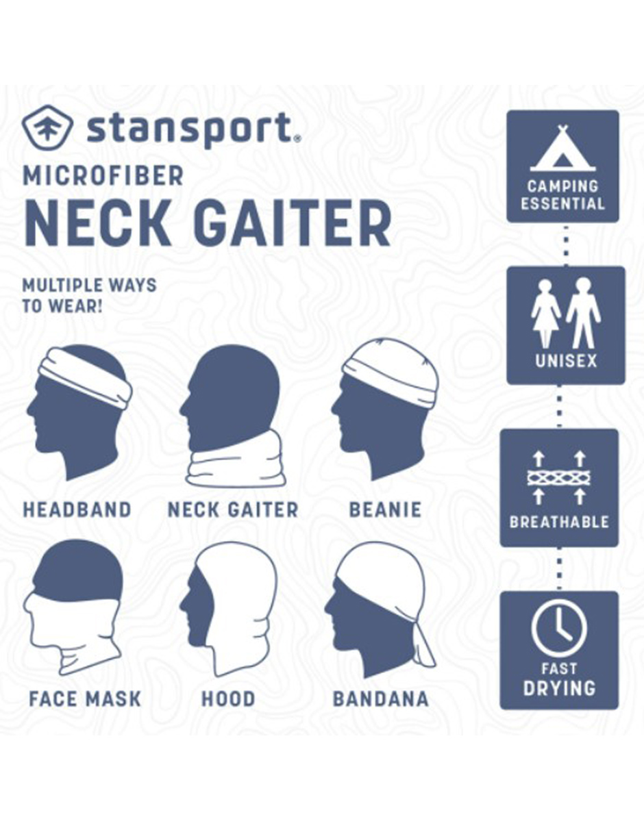 Bandana de microfibra con protección UV, súper absorbente Stansport 1400-25