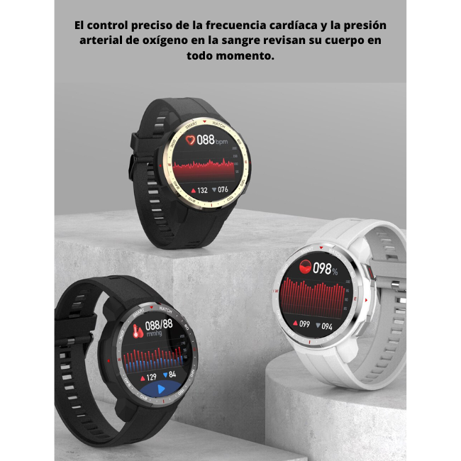 Reloj Inteligente Smartwatch MT12 con 8GB de Memoria Interna, Llamadas, Impermeable, Hombre Mujer