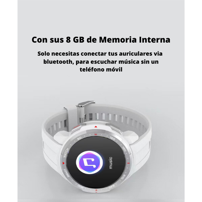Reloj Inteligente Smartwatch MT12 con 8GB de Memoria Interna, Llamadas, Impermeable, Hombre Mujer