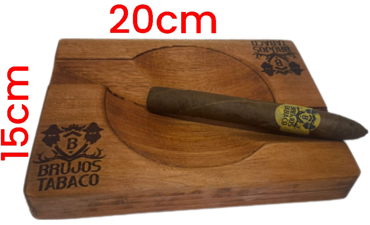 Cenicero Puro Tabaco Cedro Grabado