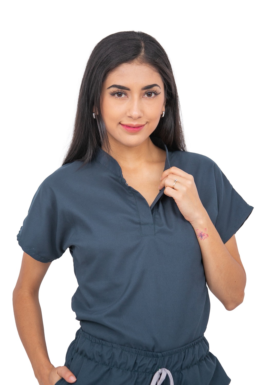 Pijama Quirúrgica Mujer Verde Botella Jogger Antifluido Scrubs Cupatitzio