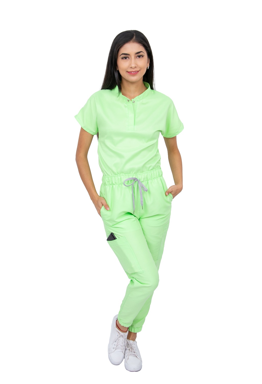 Pantalón Jogger Mujer Quirúrgico Blanco Scrubs Cupatitzio