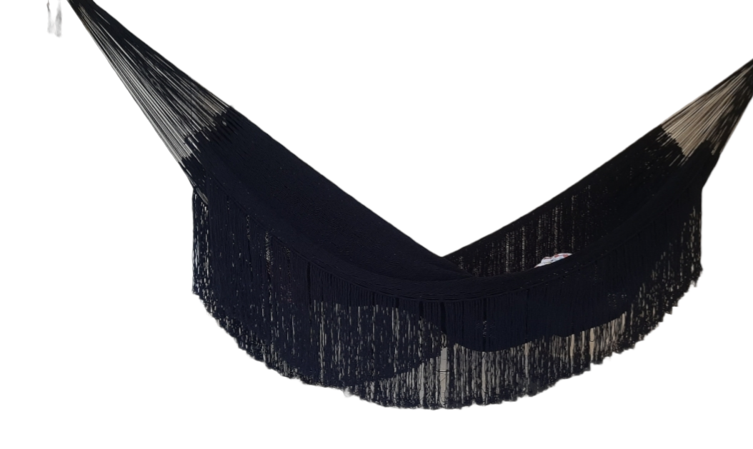 Hamaca de Algodón Modelo Tulum  Color Negra.