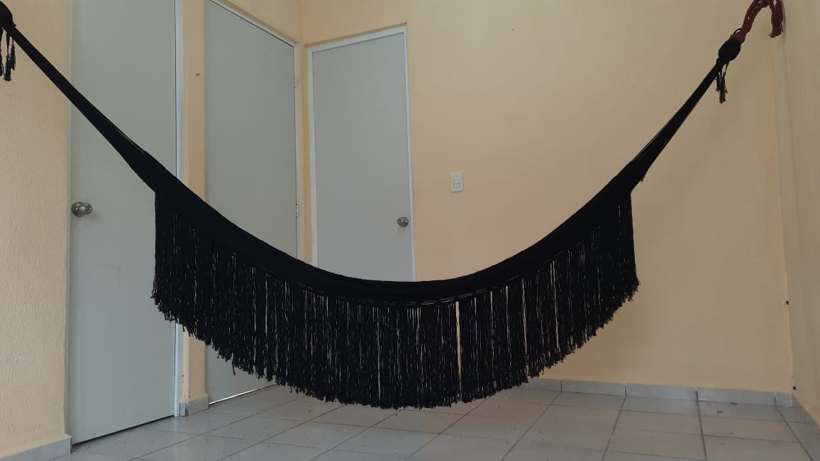 Hamaca de Algodón Modelo Tulum  Color Negra.