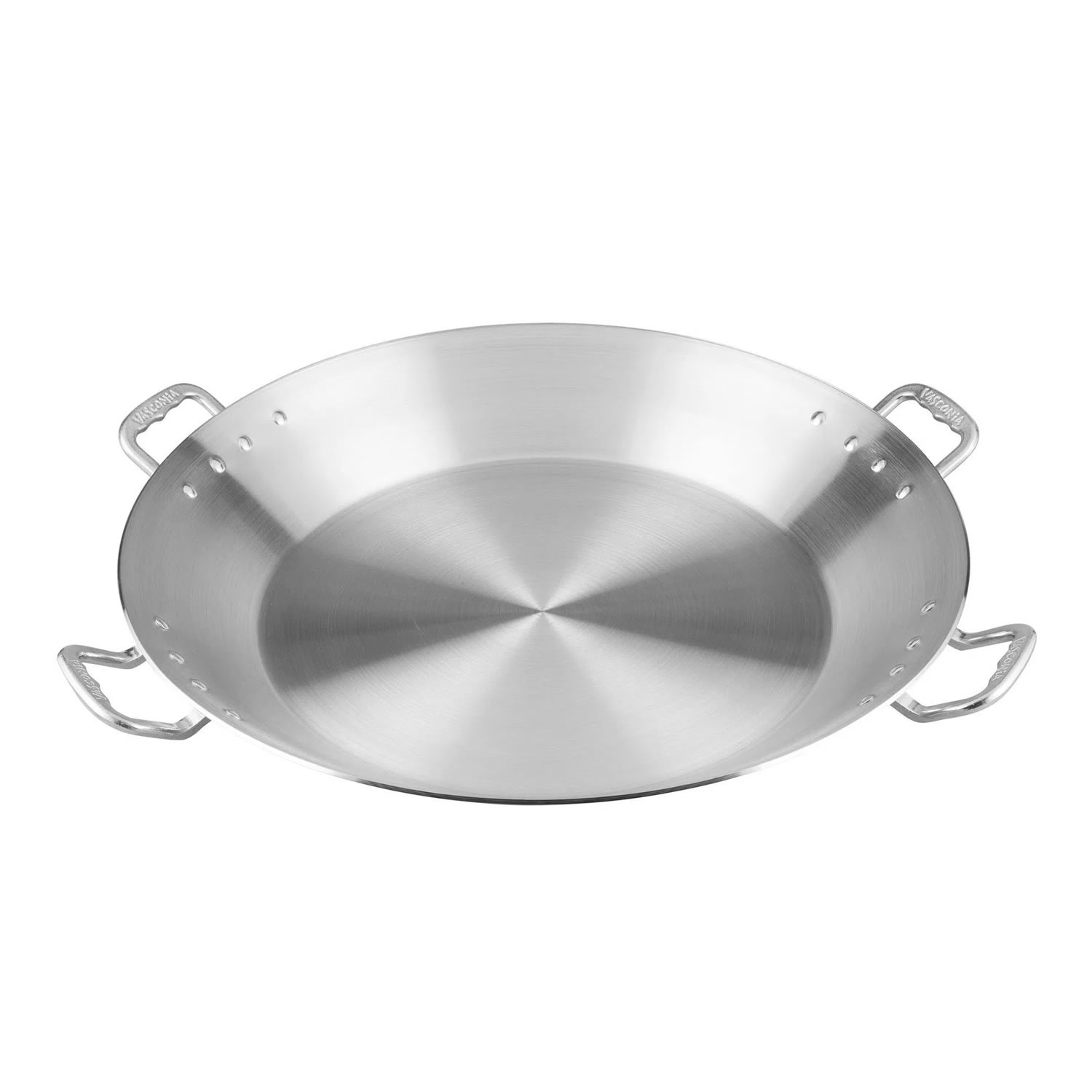 Paellera Vasconia Acorazada Profesional 4008319 Con 4 Asas - Plata