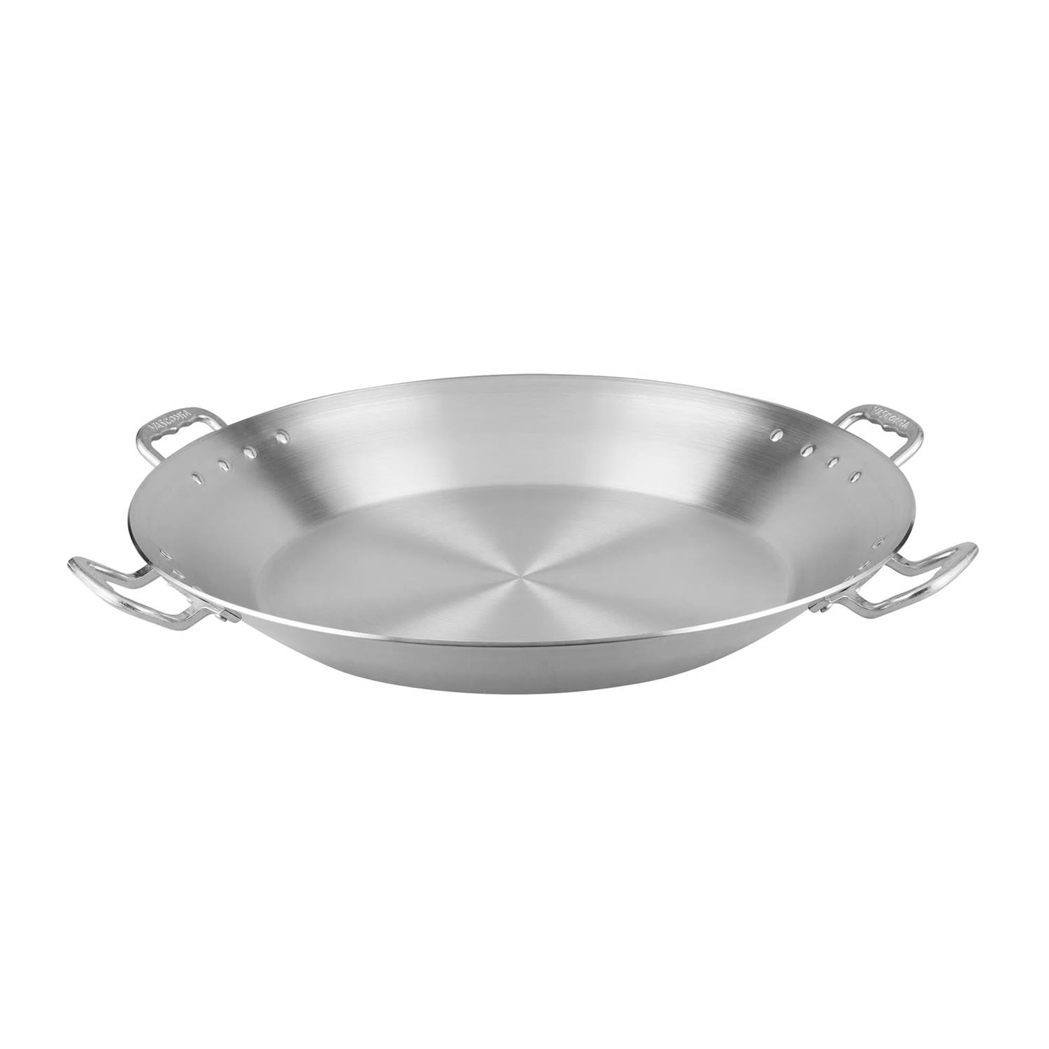 Paellera Vasconia Acorazada Profesional 4008319 Con 4 Asas - Plata