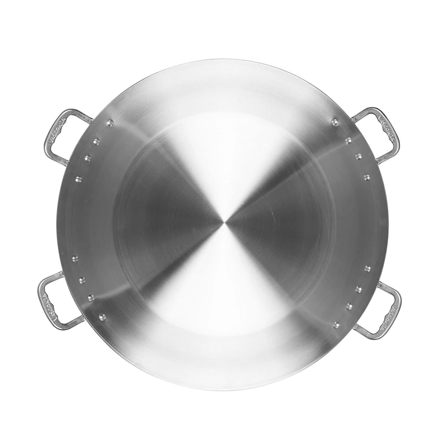 Paellera Vasconia Acorazada Profesional 4008319 Con 4 Asas - Plata