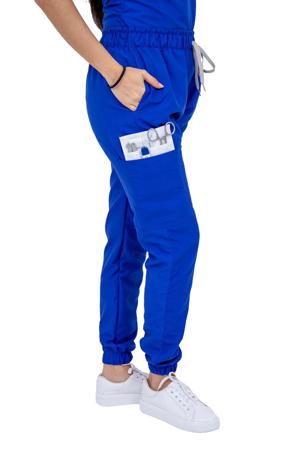 Pijama Quirúrgica Mujer Azul Rey Jogger Antifluido Scrubs Cupatitzio