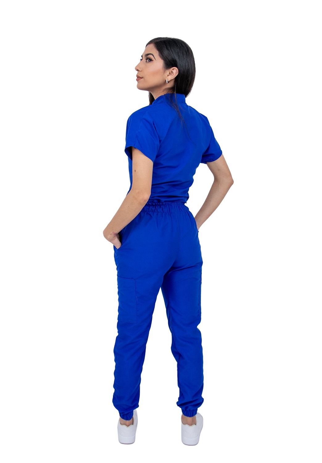 Pijama Quirúrgica Mujer Azul Rey Jogger Antifluido Scrubs Cupatitzio