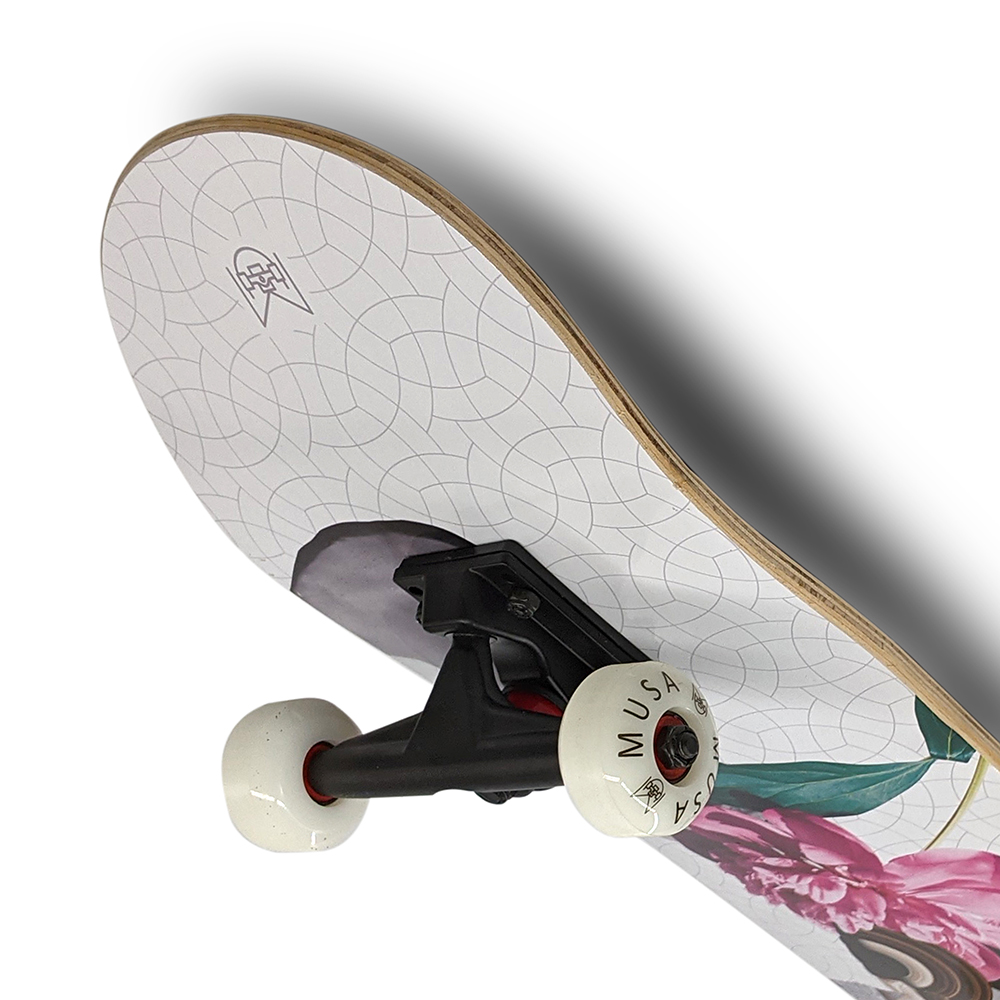 Patineta Profesional MUSA Collage Solo Pam Llantas Blancas skate skateboard
