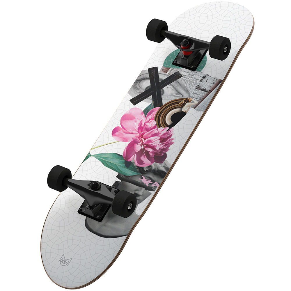 Patineta Profesional MUSA Collage Solo Pam Llantas Negras skate skateboard