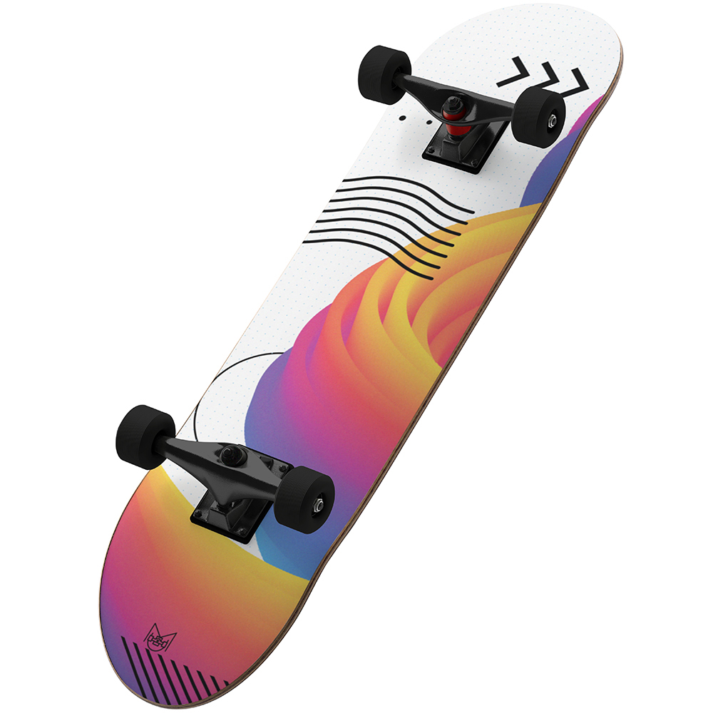 Patineta Profesional MUSA Ondas Solo Pam Llantas Negras skate skateboard