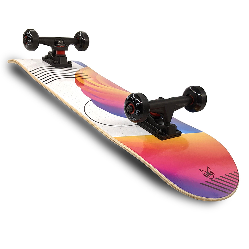 Patineta Profesional MUSA Ondas Solo Pam Llantas Negras skate skateboard