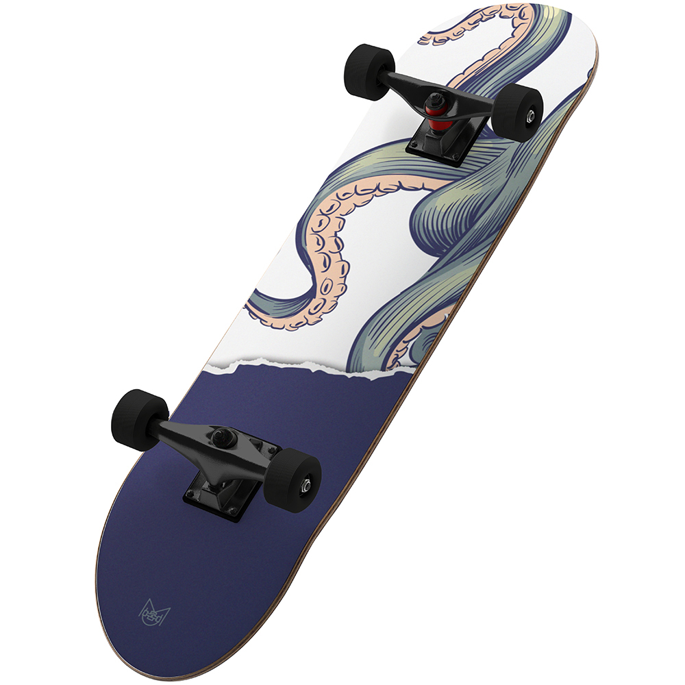 Patineta Profesional MUSA Pulpo Solo Pam Llantas Negras skate skateboard