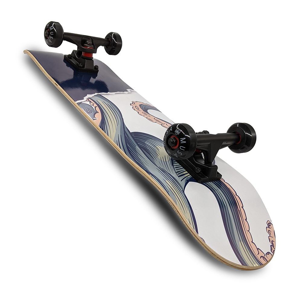 Patineta Profesional MUSA Pulpo Solo Pam Llantas Negras skate skateboard