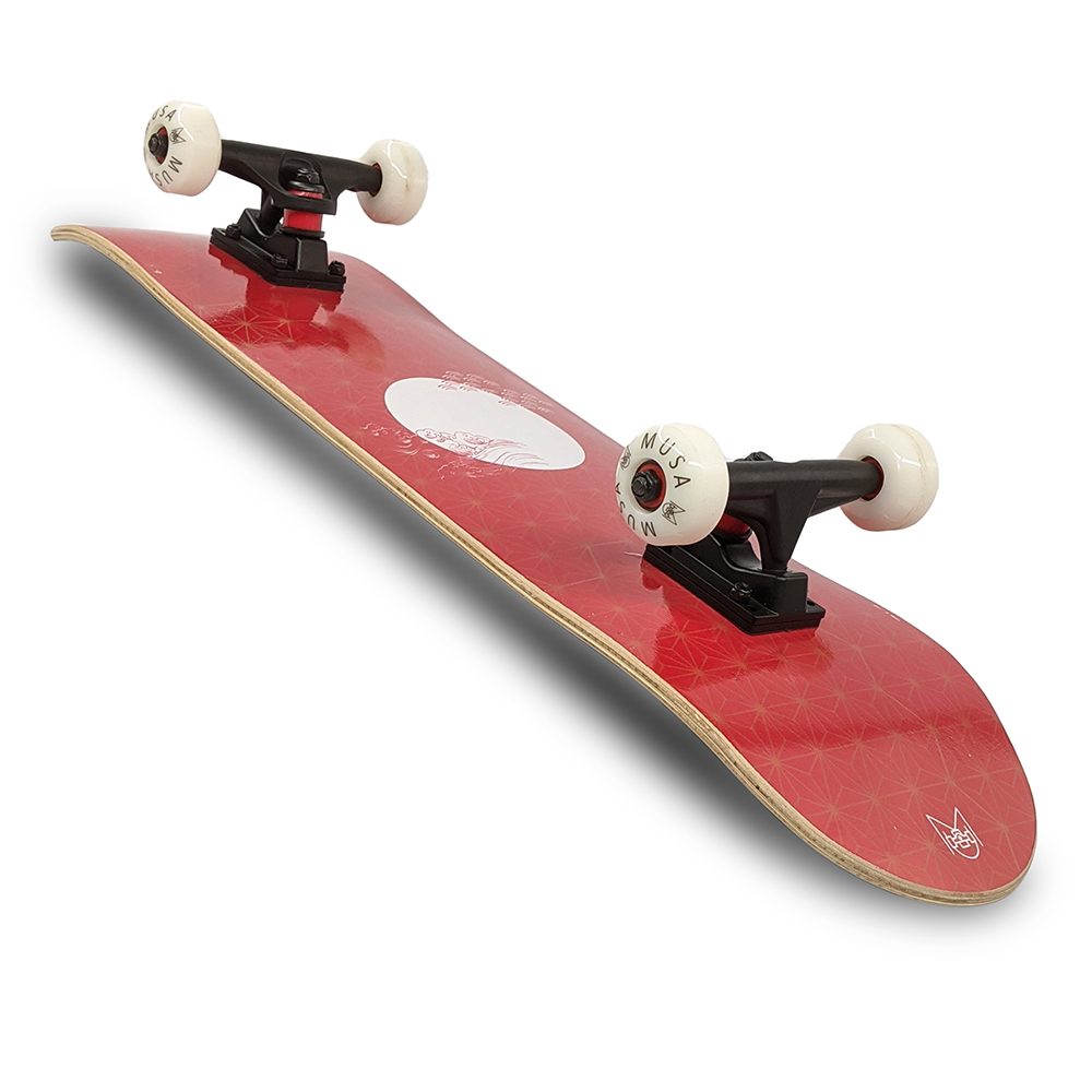 Patineta Profesional MUSA Japon Solo Pam Llantas Blancas skate skateboard