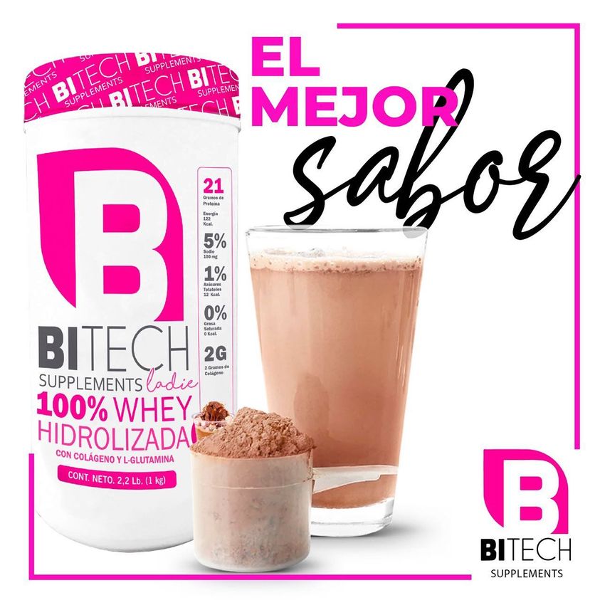 Proteina Bitech Ladie 100% Whey Protein 1kg 27 Serv. Chocolate