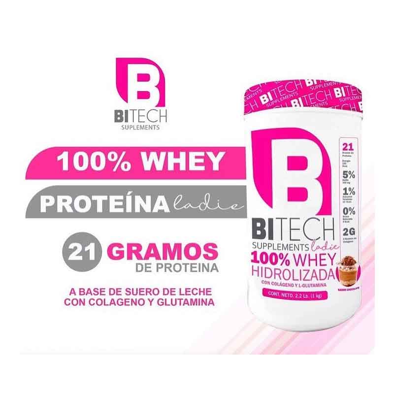 Proteina Bitech Ladie 100% Whey Protein 1kg 27 Serv. Chocolate
